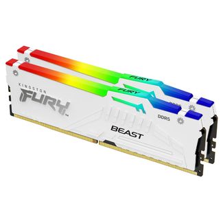 Kingston KF560C30BWEAK2-32 FURY Beast 32GB (2 X 16GB) DDR5 6000MT/s CL30 White RGB EXPO Desktop Memory