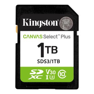 Kingston SDS3/1TB 1TB SDXC Canvas Select Plus Gen3 C10 UHS-I U3 V30 Memory Card