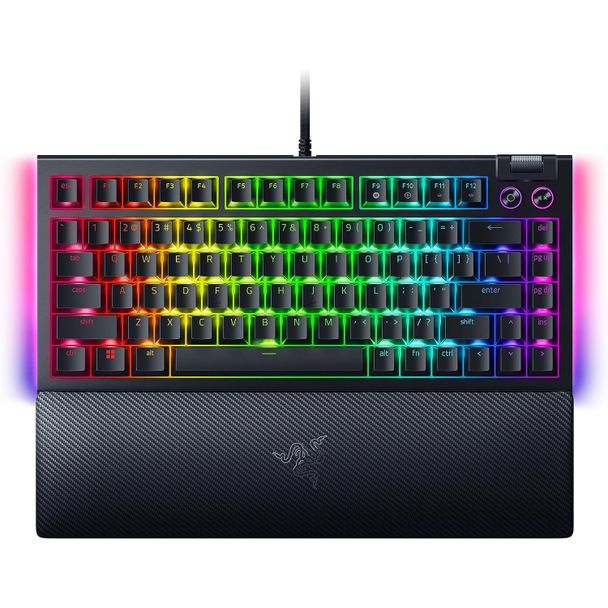 Razer RZ03-05000100 Blackwidow V4 75% Hot-swappable Mechanical Gaming Keyboard with Orange Switch