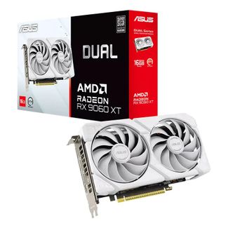 ASUS DUAL-RX9060XT-16G-WHITE DUAL Radeon RX 9060 XT 16GB GDDR6 Graphics Card White