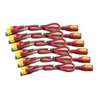 APC AP8706S-WWX340 C13 to C14 Red Power Cord Kit 6 Pack 1.8m