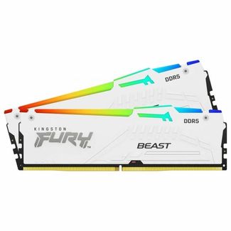 Kingston KF560C30BWEAK2-64 FURY Beast White 64GB (2 x 32GB) DDR5 6000MT/s CL30 DIMM RGB EXPO Memory