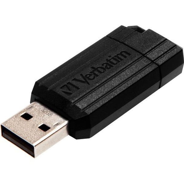 Verbatim 66782 Pinstripe USB 2.0 Drive 128GB Black