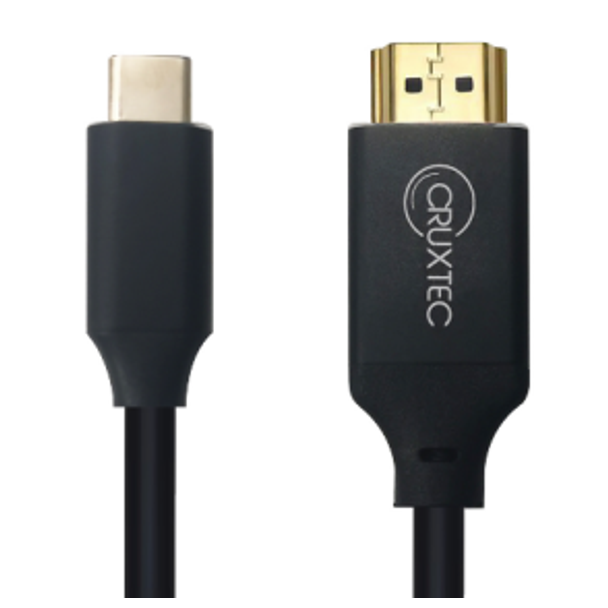 Cruxtec CH4K-05-BK USB-C Male to HDMI Male Cable 5m Black -4K/60Hz