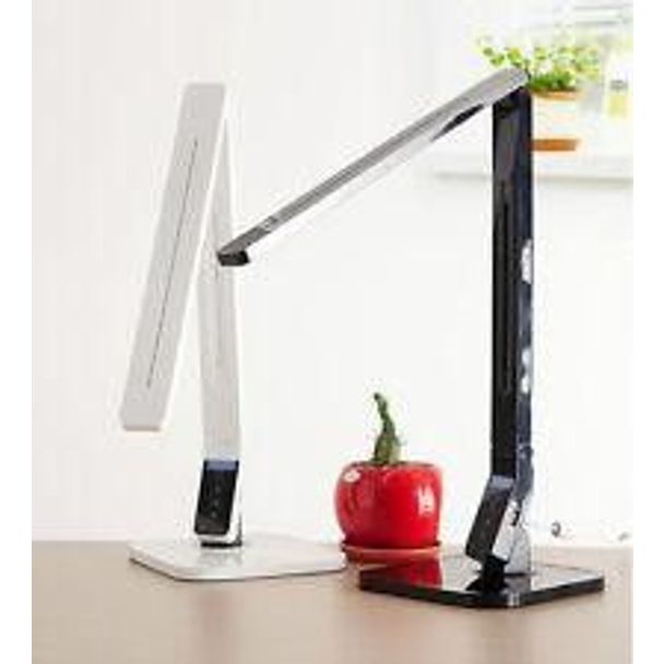 11W V100W Dimmable LED Desk Lamp With Four Reading Models and USB Port White