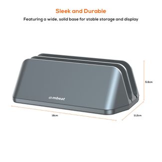mBeat MB-STD-S5GRY Stage S5 Adjustable Dual Bay Tablet/Laptop Vertical Stand