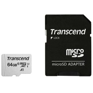 Transcend TS64GUSD300S-A 300S 64GB UHS-I U1 microSD with Adapter