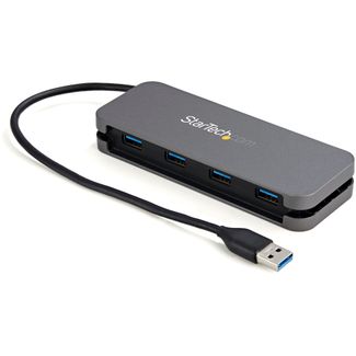 StarTech HB30AM4AB 4 Port USB 3.0 Hub 5Gbps 4A with 28cm Cable