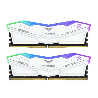Team FF4D564G6000HC38ADC01 T-Force DELTA RGB WHITE DDR5 6000MHz 64GB (2x32GB) 1.35V Desktop Memory