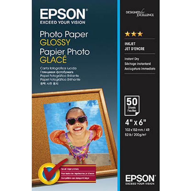 Epson C13S042547 4" x 6" Glossy Photo Paper 50 Sheets