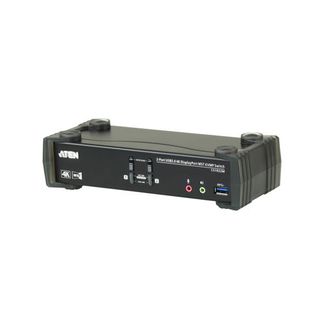 Aten CS1922M-AT-U Aten 2 Port USB 3.0 4K DisplayPort KVMP Switch w/Built-in MST Hub, 1 HDMI and 1 DP output