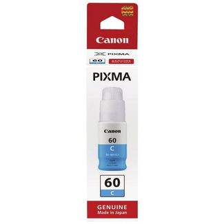 Canon GI60C GI60 Cyan Ink Bottle For Canon Pixma MegaTank G6060 and G6065 printers.