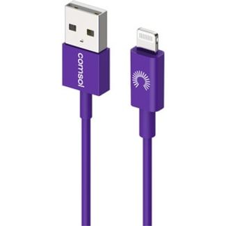 Comsol AL12PP 1.2m Lightning to USB Cable Purple