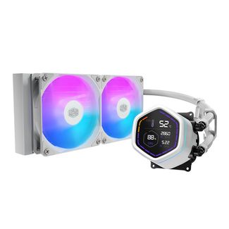 Cooler Master MLX-D24M-A18PW-RD MasterLiquid Core Nex Digital 240 ARGB Liquid CPU Cooler White Edition