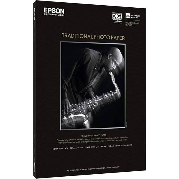 Epson C13S045051 A3+ Fine Art Paper Signature Worthy Traditional Pack of 25