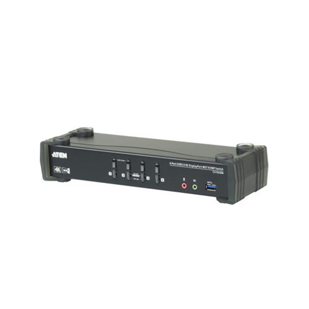 Aten CS1924M-AT-U Aten 4 Port USB 3.0 4K DisplayPort KVMP Switch w/Built-in MST Hub, 1 HDMI and 1 DP output