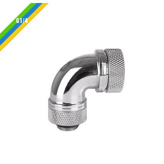 Thermaltake CL-W097-CA00SL-A Pacific PETG 90 Degree 16mm Fitting Chrome