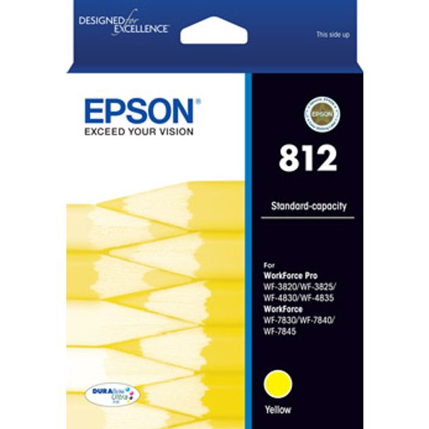 EPSON C13T05D492 812 - Std Capacity DURABrite Ultra - Yellow Ink Cartridge