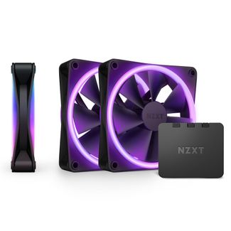 NZXT RF-D12TF-B1 F120 RGB Duo 120mm Dual-sided RGB Fan Triple Pack Black w/RGB Controller
