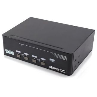 Serveredge SEDDP04DD 4-Port Dual Display DisplayPort KVM Switch with Audio & Hotkey Control