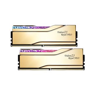 G.Skill F5-6400J3039G16GX2-TR5NG Trident Z5 Royal Neo RGB 32GB (2x 16GB) DDR5 6400MHz CL30 AMD Desktop Memory Gold