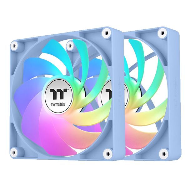 Thermaltake CL-F201-PL14BU-A CT140 140mm Reverse ARGB Sync Performance PWM Fan Hydrangea Blue Edition 2-Pack