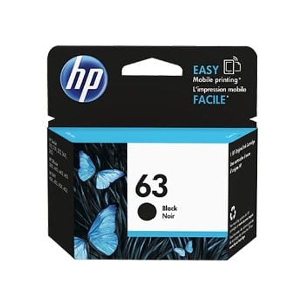 HP 63 Black Ink Cartridge F6U62AA