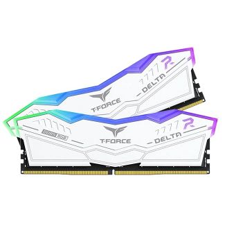 Team FF4D532G6000HC38JDC01 T-Force Delta RGB 32GB (2x 16GB) DDR5 6000MHz CL38 Desktop Memory White