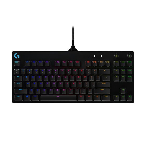Logitech 920-009396 G PRO TKL Mechanical Gaming Keyboard with GX Blue Clicky Switch