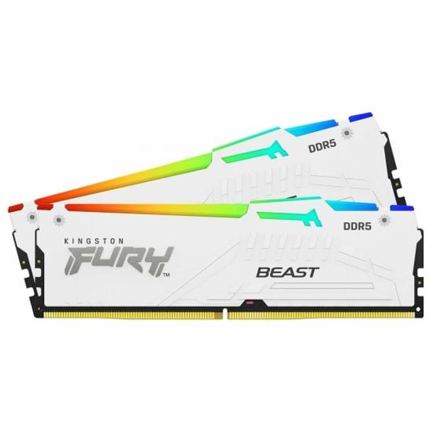 Kingston KF560C30BWEAK2-64 FURY Beast White 64GB (2 x 32GB) DDR5 6000MT/s CL30 DIMM RGB EXPO Memory