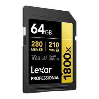 Lexar LSD1800064G-BNNNG 64GB Professional 1800x SDXC UHS-II Gold Series Memory Card