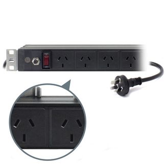 Serveredge SEDG-8P-GPO Basic 1RU 8 Port PDU (8) 3 Pin AUS GPO Output (1) 3 Pin Aus Plug input 10A 240V