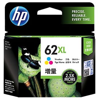 HP C2P07AA 62XL Tri-Color Ink Cartridge