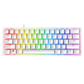 Razer RZ03-03390300 Huntsman Mini 60% Optical Gaming Keyboard Mercury Edition - Clicky Purple Switch