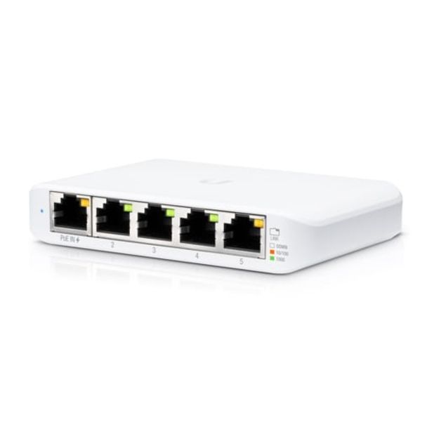 Ubiquiti USW-Flex-Mini-5 USW Flex Mini 5 Port Managed Gigabit Switch - 1x PoE Input - 5 Pack - No PSU