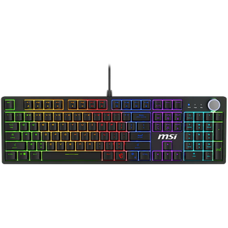 MSI FORGE GK320 RED US RGB Wired Linear Mechanical Gaming Keyboard Black