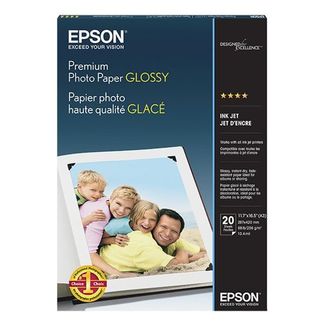 Epson C13S041288 A3 Premium Gloss Photo Paper 255gsm Pack of 20