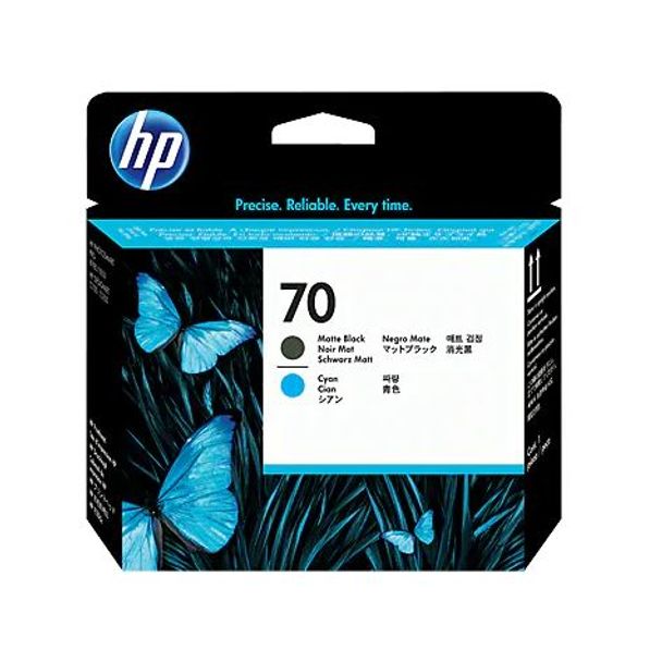 HP C9404A 70 Matte Black & Cyan Printhead F/ DESIGNJET Z2100