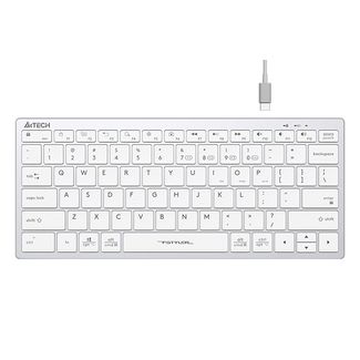 A4tech ERAKA713 FBX51C Fstyler Bluetooth & 2.4G Scissor Switch Compact Keyboard Type C White