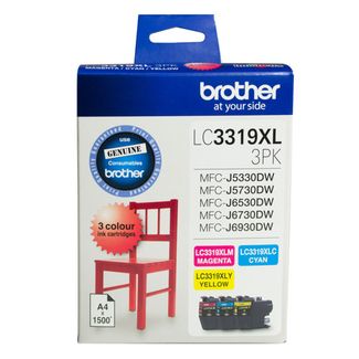 Brother LC-3319XL3PK LC3319XL COLOUR VALUE Pack 1XCyan 1X Magenta 1X Yellow