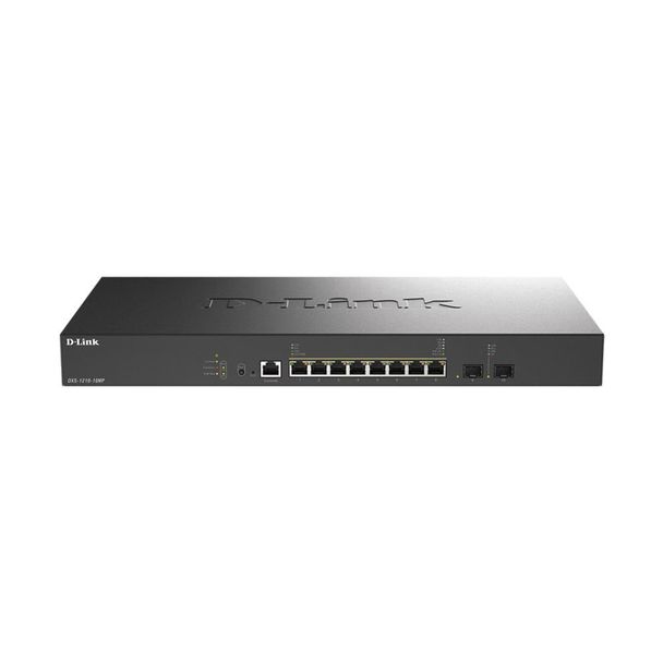 D-Link DXS-1210-10MP 10-Port Multi-Gigabit Smart Managed Switch with 8 PoE++ and 2 x (10G) SFP+ Ports