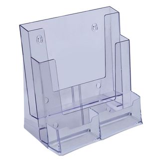 2 Tier A4 Free Standing Brochure Holder with Business Card Holder K452