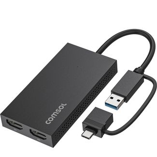 Comsol CM21HSM USB-C to Dual HDMI Universal Monitor Adapter