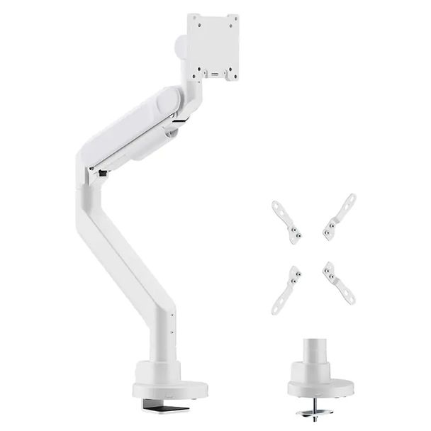 Infinity INF753-C012 Single Monitor Ergonomic & Style Heavy-Duty Single Monitor Arm 24"-57" White