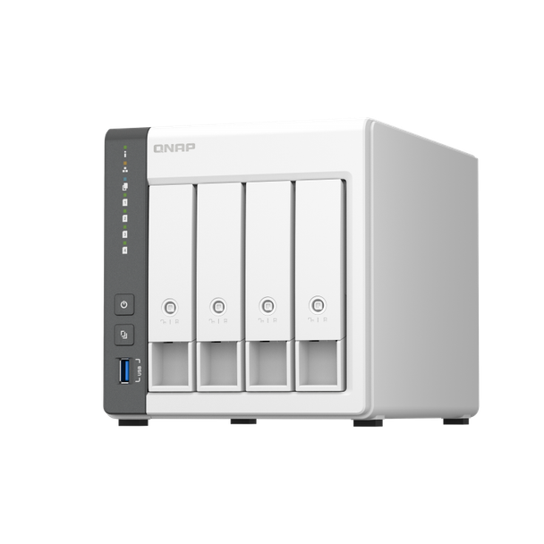 QNAP TS-433-4G 4-Bay ARM 4C 2.0GHz 4 x SATA 6Gb/s 3.5"/2.5" 4GB RAM on-board 1 x GbE 1 x 2.5GbE 1 x USB3.2 Gen1 and 2 x USB2.0