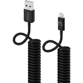 Comsol ALCLBK 1.2m Lightning to USB Cable Coiled Black