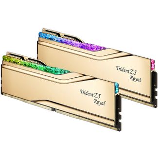 G.Skill F5-7200J3646F24GX2-TR5G Trident Z5 Royal RGB 48GB (2x 24GB) DDR5 7200MHz CL36 Desktop Memory Gold
