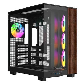 Thermaltake CA-11E-00M1WN-WS View 380 XL WS ARGB Mid Tower ATX Case Black Wood Edition