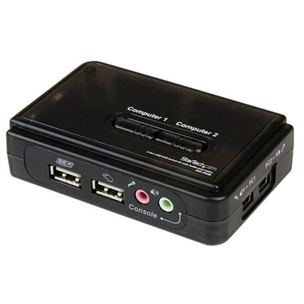 StarTech SV211KUSB 2 Port Black USB KVM Switch Kit with Audio