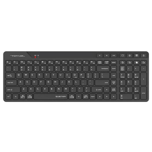 A4Tech ERAKA710 FBK27C AS Fstyler Bluetooth & 2.4G Rechargeable Keyboard 2-Zone Compact Size USB Black